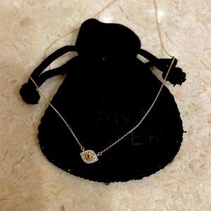 Adina Reyter evil eye 14 carat gold with diamond chips